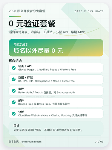 0 元验证套餐