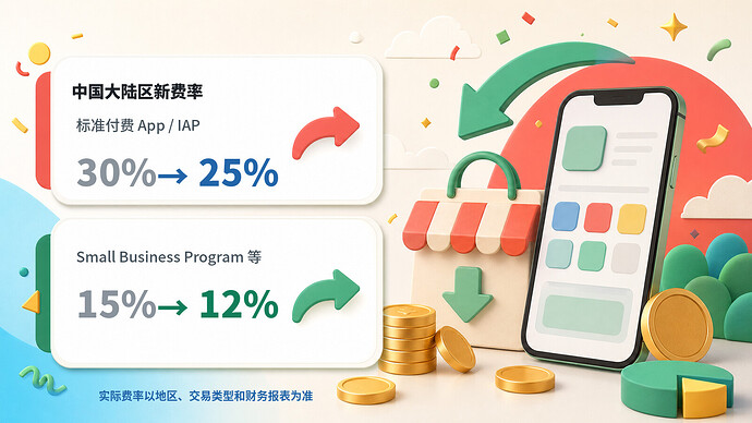 中国大陆区 App Store 费率变化