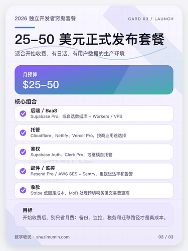25-50 美元正式发布套餐